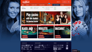 redBet Live Casino - Home Page